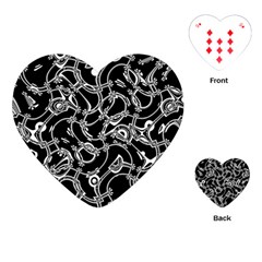 Unfinishedbusiness Black On White Playing Cards Single Design (heart)