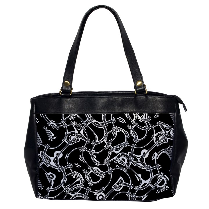 Unfinishedbusiness Black On White Oversize Office Handbag