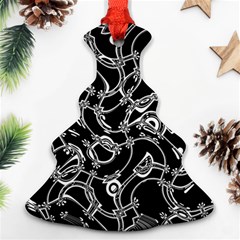 Unfinishedbusiness Black On White Ornament (christmas Tree) 