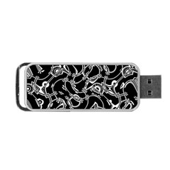 Unfinishedbusiness Black On White Portable Usb Flash (two Sides) by designsbyamerianna