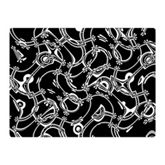 Unfinishedbusiness Black On White Double Sided Flano Blanket (mini)  by designsbyamerianna