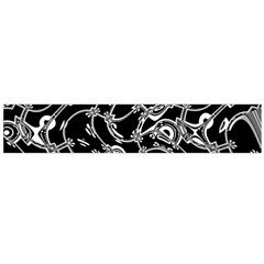 Unfinishedbusiness Black On White Large Flano Scarf 