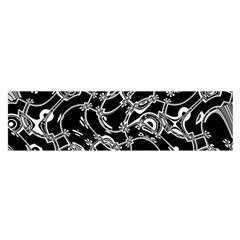 Unfinishedbusiness Black On White Satin Scarf (oblong) by designsbyamerianna