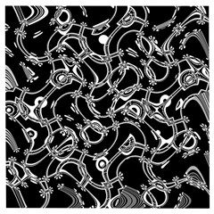 Unfinishedbusiness Black On White Wooden Puzzle Square