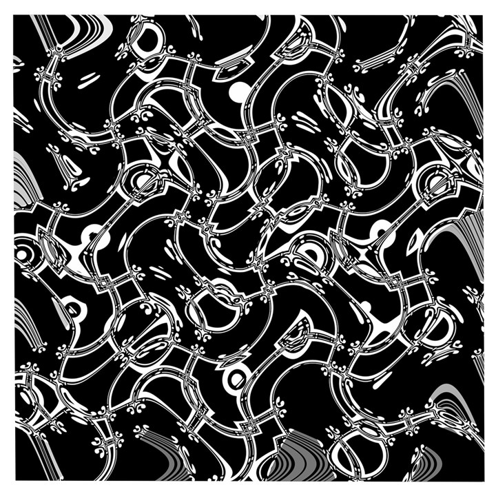 Unfinishedbusiness Black On White Wooden Puzzle Square