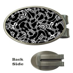 Unfinishedbusiness Black On White Money Clips (oval) 