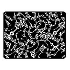 Unfinishedbusiness Black On White Fleece Blanket (small) by designsbyamerianna