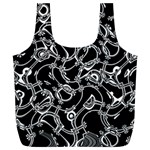 Unfinishedbusiness Black On White Full Print Recycle Bag (XL) Back