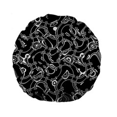 Unfinishedbusiness Black On White Standard 15  Premium Flano Round Cushions