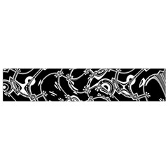 Unfinishedbusiness Black On White Small Flano Scarf