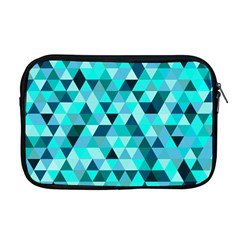 Teal Triangles Pattern Apple Macbook Pro 17  Zipper Case by LoolyElzayat