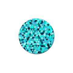 Teal Triangles Pattern Golf Ball Marker by LoolyElzayat