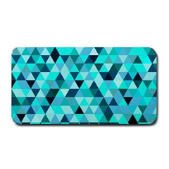 Teal Triangles Pattern Medium Bar Mats by LoolyElzayat