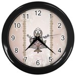 Elegant Decorative Mandala Design Wall Clock (Black) Front