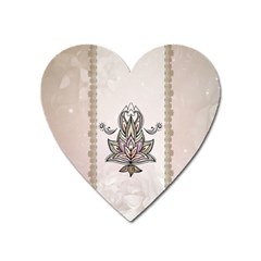 Elegant Decorative Mandala Design Heart Magnet by FantasyWorld7