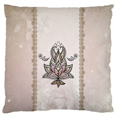 Elegant Decorative Mandala Design Large Flano Cushion Case (one Side) by FantasyWorld7