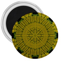 Flowers In Yellow For Love Of The Nature 3  Magnets by pepitasart