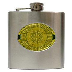 Flowers In Yellow For Love Of The Nature Hip Flask (6 Oz) by pepitasart