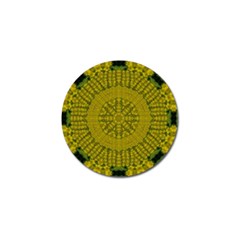 Flowers In Yellow For Love Of The Nature Golf Ball Marker by pepitasart