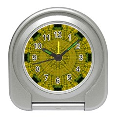 Flowers In Yellow For Love Of The Nature Travel Alarm Clock by pepitasart