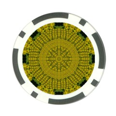 Flowers In Yellow For Love Of The Nature Poker Chip Card Guard by pepitasart