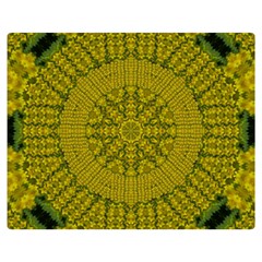 Flowers In Yellow For Love Of The Nature Double Sided Flano Blanket (medium)  by pepitasart