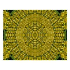 Flowers In Yellow For Love Of The Nature Double Sided Flano Blanket (large)  by pepitasart