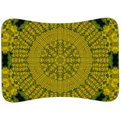 Flowers In Yellow For Love Of The Nature Velour Seat Head Rest Cushion by pepitasart