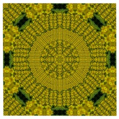 Flowers In Yellow For Love Of The Nature Wooden Puzzle Square by pepitasart