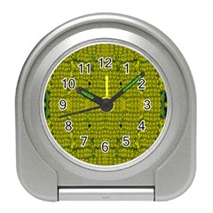 Flowers In Yellow For Love Of The Decorative Travel Alarm Clock by pepitasart