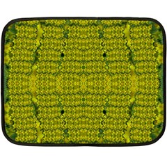 Flowers In Yellow For Love Of The Decorative Double Sided Fleece Blanket (mini)  by pepitasart