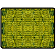 Flowers In Yellow For Love Of The Decorative Fleece Blanket (large)  by pepitasart