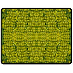 Flowers In Yellow For Love Of The Decorative Fleece Blanket (medium)  by pepitasart