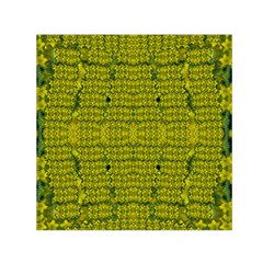 Flowers In Yellow For Love Of The Decorative Small Satin Scarf (square) by pepitasart