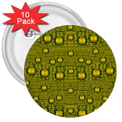 Flower Island With A Sunrise So Peaceful 3  Buttons (10 Pack)  by pepitasart