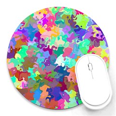 Colorful Spots                                   Round Mousepad by LalyLauraFLM