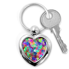 Colorful Spots                                   Key Chain (heart) by LalyLauraFLM