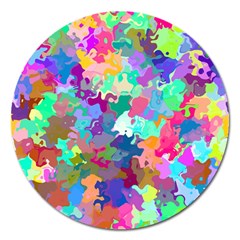 Colorful Spots                                   Magnet 5  (round) by LalyLauraFLM