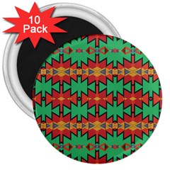 Tribal Pattern                                    3  Magnet (10 Pack) by LalyLauraFLM