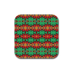 Tribal Pattern                                    Rubber Square Coaster (4 Pack by LalyLauraFLM