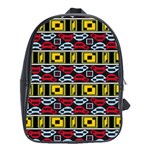 Rectangles and other shapes pattern                                    School Bag (Large) Front