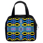 Yellow and blue ovals                                     Classic Handbag (Two Sides) Front