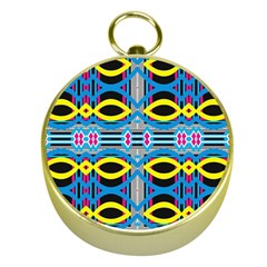 Yellow And Blue Ovals                                     Gold Compass by LalyLauraFLM