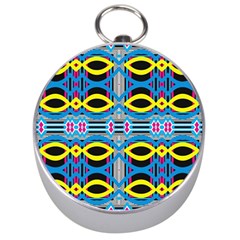 Yellow And Blue Ovals                                     Silver Compass by LalyLauraFLM