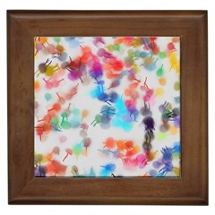 Paint Splashes Canvas                                      Framed Tile by LalyLauraFLM