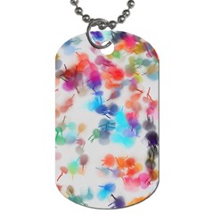 Paint Splashes Canvas                                      Dog Tag (one Side) by LalyLauraFLM