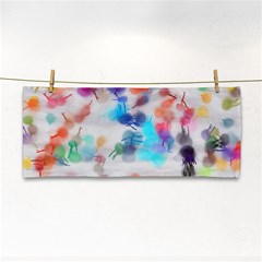 Paint Splashes Canvas                                      Hand Towel by LalyLauraFLM