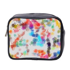 Paint Splashes Canvas                                      Mini Toiletries Bag (two Sides) by LalyLauraFLM