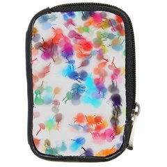 Paint Splashes Canvas                                      Compact Camera Leather Case by LalyLauraFLM