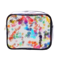 Paint Splashes Canvas                                      Mini Toiletries Bag (one Side) by LalyLauraFLM